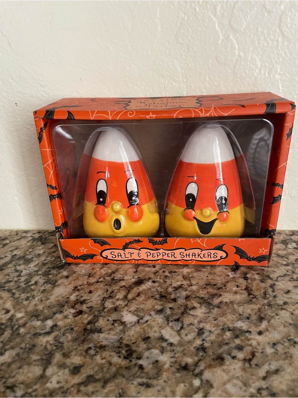 Johanna Parker Novelty Candy Corn Salt & Pepper Shaker Set - Orange & Yellow